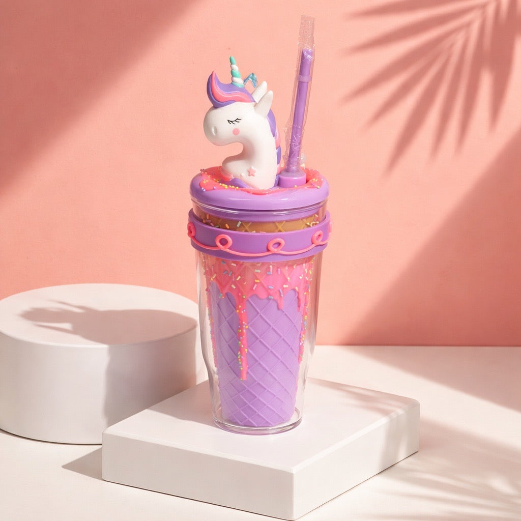 Double - walled plastic cup with ice cream design
